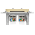 FLITE Розетка 2-местная компьютерная RJ45 категория 5Е UTP РК5е-2-0-ФлН навахо IEK