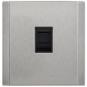 FORTE&PIANO Розетка компьютерная RJ45 кат.6 FP731M металл никель IEK