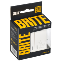 BRITE Выключатель 2-клавишный с индикацией для отелей 10А ВС10-2-9-БрЖ жемчуг IEK