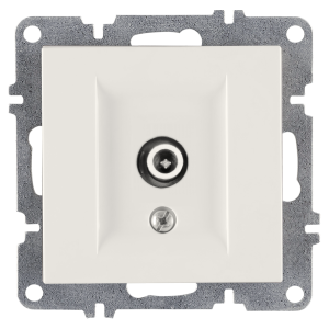 Arvia Electric, L/K Механизм, Розетка TV прох.-универсальная, экран, (белый)