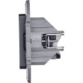INSPIRIA Розетка компьютерная двойная RJ45 категория 6 UTP антрацит