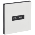 FORTE&PIANO Розетка USB A+A 3,1А FP249M металл белый IEK