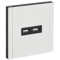 FORTE&PIANO Розетка USB A+A 3,1А FP249M металл белый IEK