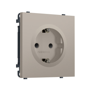 MS367010 Комплект механизма электрической розетки SIGMA Серо-бежевый матовый 50Hz 2P+E с/з с/ш 16A-250V QUANT PRO (SP3670, PR141)