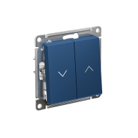 ATLASDESIGN 2-клавишный ВЫКЛЮЧАТЕЛЬ ДЛЯ ЖАЛЮЗИ, сх.4, 10А, механизм, АКВАМАРИН ATN001119