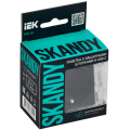 SKANDY Розетка с заземлением с защитными шторками 16А с USB C 18Вт SK-R17Bl черный IEK