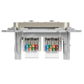 FLITE Розетка 2-местная компьютерная RJ45 категория 5Е UTP РК5е-2-0-ФлШ шампань IEK