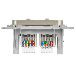 FLITE Розетка 2-местная компьютерная RJ45 категория 5Е UTP РК5е-2-0-ФлШ шампань IEK