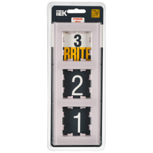 BRITE Рамка 3-местная РУ-3-2-Бр стекло розовый матовый IEK