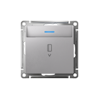 ATLASDESIGN ВЫКЛЮЧАТЕЛЬ карточный с подсветкой, 10А, без задержки отключения, механизм, АЛЮМИНИЙ ATN000314