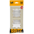 BRITE Рамка 2-местная РУ-2-Бр бежевый рифленый IEK