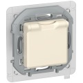 IEKINSPIRIA Розетка 1-местная с заземлением с защитными шторками и крышкой 16А IP44 6737411 слоновая кость IEK