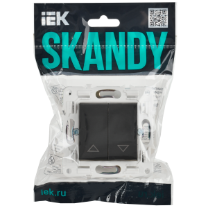 SKANDY Выключатель жалюзи 10А SK-V12G графит IEK