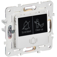 SKANDY Кнопка звонка с индикацией для отелей 10А SK-V17W арктический белый IEK