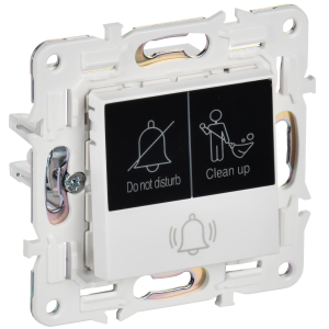 SKANDY Кнопка звонка с индикацией для отелей 10А SK-V17W арктический белый IEK