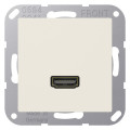 Розетка HDMI Jung AS 500, скрытый монтаж, бежевый, MAA1112