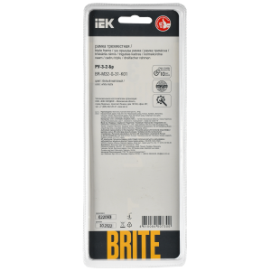 BRITE Рамка 3-местная РУ-3-2-Бр стекло белый матовый IEK