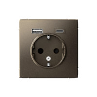 ARTGALLERY РОЗЕТКА 16А с 2 USB A+C, 5В/2,4А/3,0А, 2х5В/1,5А, механизм, МОККО GAL000632