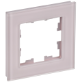 BRITE Рамка 1-местная РУ-1-2-Бр стекло розовый матовый IEK