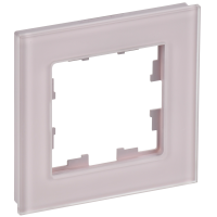 BRITE Рамка 1-местная РУ-1-2-Бр стекло розовый матовый IEK