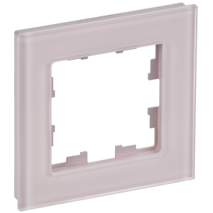 BRITE Рамка 1-местная РУ-1-2-Бр стекло розовый матовый IEK