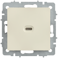 BRITE Розетка USB C 65Вт высокоскоростная зарядка РЮ12-1-БрКр бежевый IEK