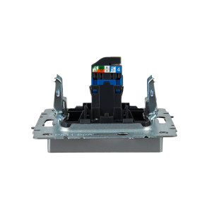 BRITE Розетка компьютерная RJ45 кат.6 РК11-БрА алюминий IEK