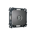 MO663005 Комплект механизма TV розетки оконечной экранированной 5-1000MHz 3dB OMEGA Антрацит серый QUANT OP6630, VM199 AMBRELLA VOLT
