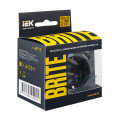 BRITE Розетка 1-местная с заземлением с защитными шторками 16А с USB AA 5В 3,1А РЮш10-2-БрМ маренго IEK