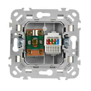 FLITE Розетка 2-местная RJ45/TV категория 5Е UTP РКТВ5е-2-0-ФлСл сливочный IEK