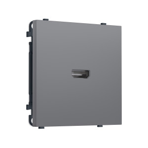 MS874030 Комплект механизма розетки HDMI 2.1 SIGMA Платиново-серый Мягкое касание 30V/900MS 4K-120HZ 8K-60Hz QUANT PRO (SP8740, PR223)