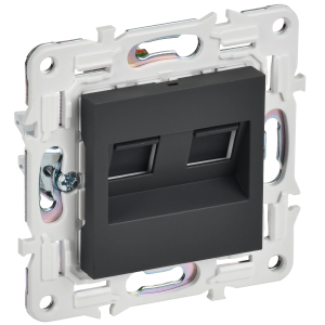 SKANDY Розетка компьютерная двойная RJ45 кат.5E SK-K03G графит IEK
