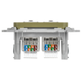 FLITE Розетка 2-местная компьютерная RJ45 категория 5Е UTP РК5е-2-0-ФлО оливковый IEK