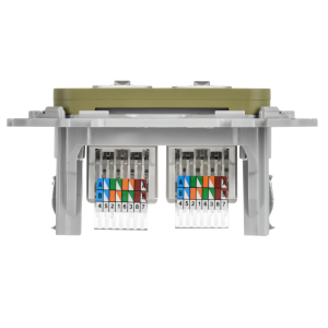 FLITE Розетка 2-местная компьютерная RJ45 категория 5Е UTP РК5е-2-0-ФлО оливковый IEK