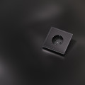 Накладка для розетки с заземлением и защитными шторками, S70 Metal (антрацит)