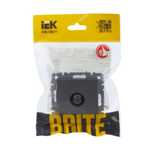 BRITE Розетка TV оконечная РТВ11-0-БрС сталь IEK