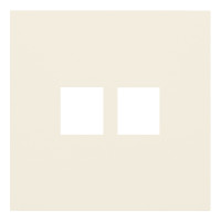 Лицевая панель для двойной информационной розетки, кремовый сатин (35442 MC)