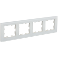 BRITE Рамка 4-местная РУ-4-2-Бр стекло белый матовый IEK