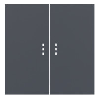 Клавиши для двухклавишного перекрестного выключателя с подсветкой, базальт (35615 BT)