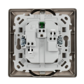 FLITE Розетка 2-местная с заземлением без защитных шторок безвинтовое крепление 16А в сборе РС12-1-К-ФлС серый IEK