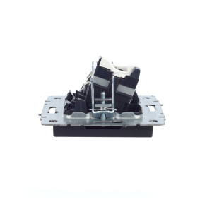 BRITE Розетка двойная TV+RJ45 кат.5E РТВ/РК12-БрГ графит IEK