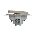 FLITE Выключатель 1-клавишный с индикацией 10А ВС11-1-1-ФлЛ льняной IEK