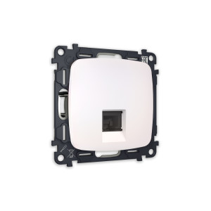 MO212010 Комплект механизма компьютерной розетки OMEGA Жемчуг RJ-458P8C CAT6 с шторкой QUANT OP2120, VM188 AMBRELLA VOLT