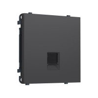 MS912010 Комплект механизма компьютерной розетки SIGMA Графит Мягкое касание RJ-45 (8P8C) CAT6 с/ш QUANT PRO (SP9120, PR188)