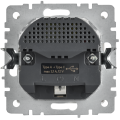 BRITE Розетка 1-местная с заземлением с защитными шторками 16А с USB AC 18Вт РЮш11-1-БрГН металл хромникель IEK
