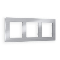 AF550103 Рамка ALFA Platos Серебро Металл шлифованный 3-ая AMBRELLA VOLT