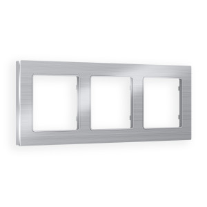 AF550103 Рамка ALFA Platos Серебро Металл шлифованный 3-ая AMBRELLA VOLT