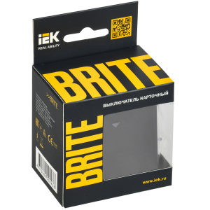 BRITE Выключатель карточный 30А ВС10-1-8-БрЧ черный IEK