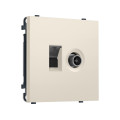 MS332510 Комплект механизма розетки компьютерной + TV оконечной SIGMA Бежевый матовый RJ-45 (8P8C) CAT6/50-870MHz 1dB с/ш QUANT PRO (SP3325, PR195)