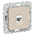 FLITE Розетка компьютерная RJ45 категория 5Е UTP РК5е-1-0-ФлЛ льняной IEK